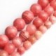 Szín: csiszolt vörös jade - Vörös korall jádes gyöngyök természetes kő Kalcedon achátok kerek laza ásványi
