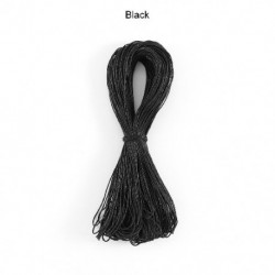 Fekete szín - 65 m/tétel viaszos pamut zsinór gyöngyfűző zsinór 1 mm karkötőhöz és nyaklánchoz,