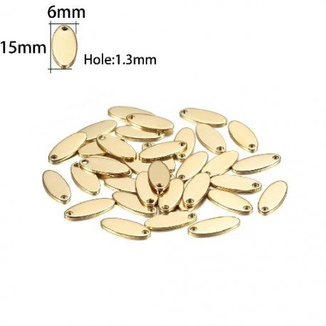 Fém szín: Rose 10mm x20db - 10-50db 6-30 mm-es rozsdamentes acél bűbáj kerek kutyacédula medál bélyegző blank Medálok