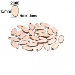 Fém szín: Rose 12mm x20db - 10-50db 6-30 mm-es rozsdamentes acél bűbáj kerek kutyacédula medál bélyegző blank Medálok