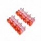 Fém színe: Pink Red - 10db/tétel 21X12mm cukorka színű gumiszerű mini medvebűvek cuki fülbevalók készítéséhez