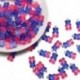 Fém színe: Pink Red - 10db/tétel 21X12mm cukorka színű gumiszerű mini medvebűvek cuki fülbevalók készítéséhez