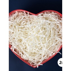 Szín: bézs fehér - 50g/100g/500g Színes aprított papír díszdoboz töltő esküvői csomagolóanyag aprított