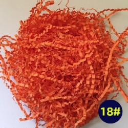 Szín: narancsvörös - 50g/100g/500g Színes aprított papír díszdoboz töltő esküvői csomagolóanyag aprított