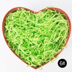Szín: zöld - 50g/100g/500g Színes aprított papír díszdoboz töltő esküvői csomagolóanyag aprított születésnapi