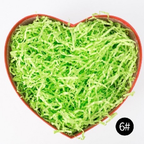Szín: zöld - 50g/100g/500g Színes aprított papír díszdoboz töltő esküvői csomagolóanyag aprított születésnapi
