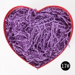 Szín: sötétlila - 50g/100g/500g Színes aprított papír díszdoboz töltő esküvői csomagolóanyag aprított