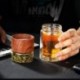 Szín: barna tokkal - Kiváló minőségű duplaüvegű vizes palack tokkal Tea Vizes palack Környezetbarát Drink Infuser
