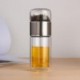 Szín: ezüst - Kiváló minőségű duplaüvegű vizes palack tokkal Tea Vizes palack Környezetbarát Drink Infuser Tumbler