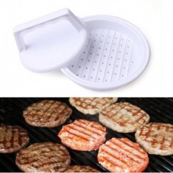 Fehér szín - ABS Hamburger Press Hamburger Maker Kerek formájú tapadásmentes Chef szelet formák Pogácsasütő Hamburger