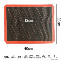Szín: ÚJ kétoldalas 40x30cm - Perforált szilikon sütőszőnyeg Tapadásmentes sütőlap bélés Pékség Konyha