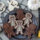 Szín: 3 db szett - 3 db/Szett Halloween sorozat Kreatív medve cica csontváz Rajzfilm móka sütőforma cukormáz keksz