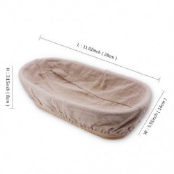 Szín: 28x14x8 cm - Sütőeszköz készlet Kézzel készített ovális rattan kosár kenyér ív ívelt kés kelesztő kelesztő