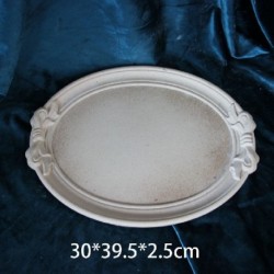 Szín: vintage fehér L - Ornamen Nampan Masuk Angin Log Busur Piring Ruang Tamu Meja Kopi Buah Piring Buah Panci Makanan