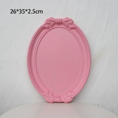 Szín: rózsaszín S - Ornamen Nampan Masuk Angin Log Busur Piring Ruang Tamu Meja Kopi Buah Piring Buah Panci Makanan Pennutup