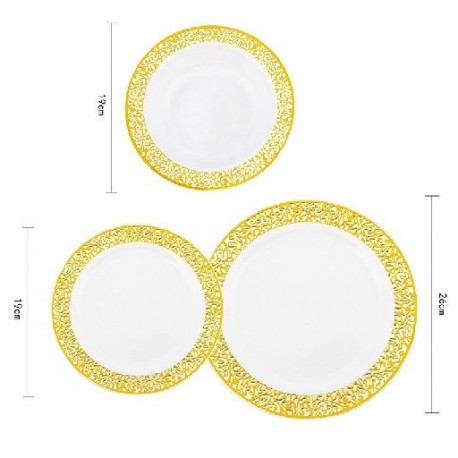 Szín: 26cm 20db - Piring Plastik Sekali Pakai 20 Buah Alat Makan Transparan Potongan Phnom Penh Perlengkapan Pesta Ulang Tahun