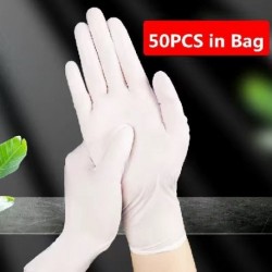 Szín: 50db 6 - 100 Buah Sarung Tangan Nitril Lateks Universal Sekali Pakai az Alat Memanggang Rumah Tangga Pembersih Kebun