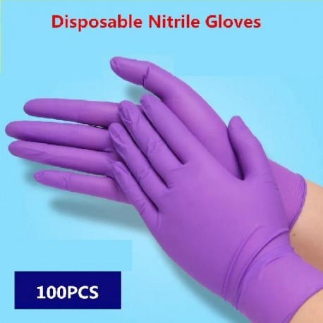Szín: 100db7 - 100 Buah Sarung Tangan Nitril Lateks Universal Sekali Pakai az Alat Memanggang Rumah Tangga Pembersih Kebun