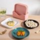 Szín: D - 9 Buah/Set Piring Hidangan Penutup Bulat Pola Marmer Dapur Imitasi Melayani Piring Porselen Saláta Piring Bulat