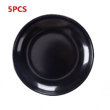 Szín: S - 9 Buah/Set Piring Hidangan Penutup Bulat Pola Marmer Dapur Imitasi Melayani Piring Porselen Saláta Piring Bulat