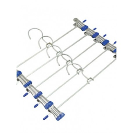 Szín: kék - 10/20 Buah Baja Tahan Karat Berdiri Gantungan Celana Rok Pakaian Anak Dewasa Clip Rotasi Pemegang dengan 2