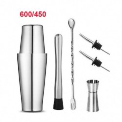 Szín: Boston 6db 600x450 - Upor 2 Buah/Set Pengocok Boston 750/600/450Ml Alat Koktail Baja Tahan Karat Aksesori bár csapos