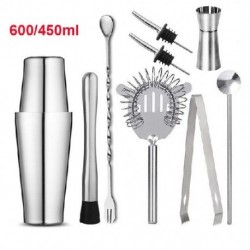 Szín: Boston 9db 600x450 - Upor 2 Buah/Set Pengocok Boston 750/600/450Ml Alat Koktail Baja Tahan Karat Aksesori bár csapos