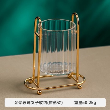 Szín: C - Kotak Penyimpanan Sumpit Sendok Kecil Dekorasi Rumah Dapur Meja Makan Penyimpanan Garpu Buah Baja Tahan Karat Rumah