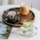 Szín: A - RHE Set Cangkir Kopi Kaca 260Ml dan Cangkir Kopi Set Cangkir Teh Bögre Bir Susu Sarapan Toko Kopi Set Gelas Minum