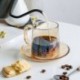 Szín: B - RHE Set Cangkir Kopi Kaca 260Ml dan Cangkir Kopi Set Cangkir Teh Bögre Bir Susu Sarapan Toko Kopi Set Gelas Minum