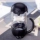 Szín: fekete kutya - 280 ml Cangkir Teh Kaca Anjing és Kucing Lucu dengan Saringan Infuser Ikan Gelas Kantor Hadiah Baru Gelas