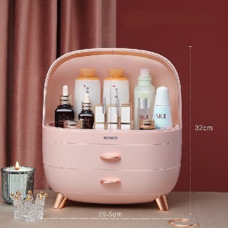 Szín: 4 - Smink szervező Kotak Penyimpanan Kosmetik Jenis Laci Kotak Masker Desktop Menyelesaikan Rak Tahan Debu Lipstik