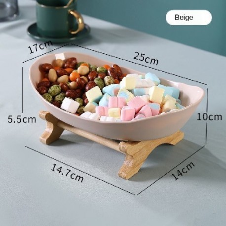 Szín: 1 réteg bézs - 1db Nappali Kezdőlap Háromrétegű műanyag gyümölcstányér Snack édességtál Kreatív modern
