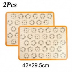 Szín: 2db Narancs B - 2 db 42x29,5 cm-es szilikon Macaron sütőszőnyeg, tapadásmentes szilikon bélésű tepsi és tekercs