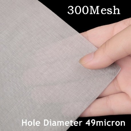 Szín: 300 mesh 49 mikron - 100x50cm 304 rozsdamentes acél háló szűrő háló fém elülső javítás Fix szövött huzal