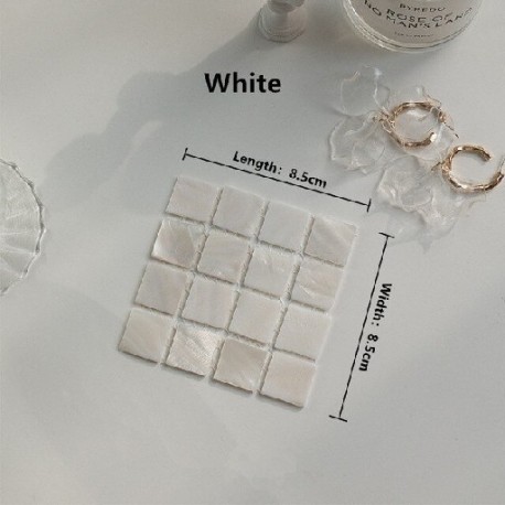 Fehér szín - Nordic Ins Shell tér teaalátét Konyhai étkezőasztal Ellenálló csésze szőnyeg dekoráció ital bor kávé