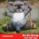 Szín: Koala C szürke - Kreatív Aranyos Békák Macska Kutya Gyanta fekvő Mikulás szobor Beltéri kültéri Dekoráció
