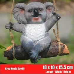 Szín: Koala C szürke - Kreatív Aranyos Békák Macska Kutya Gyanta fekvő Mikulás szobor Beltéri kültéri Dekoráció