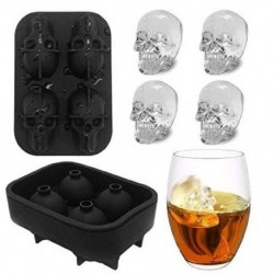 Szín: koponya - 2021 Ice Cube Maker DIY Kreatív szilikagél pisztoly Bullet Skull Forma Tálca Forma Otthoni Bár Party Cool