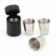 Szín: mint a képen - 4 db 30 ml 70 ml 180 ml rozsdamentes acél kemping csésze bögre Camping sörös csésze fekete