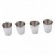 Szín: mint a képen - 4 db 30 ml 70 ml 180 ml rozsdamentes acél kemping csésze bögre Camping sörös csésze fekete