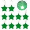 Szín: zöld - 10db Gyermekbiztonsági Reflektorok Kulcstartók Stílusos Fényvisszaverő Stars Gear Hátizsákok Babakocsik