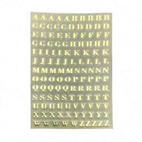 Szín: 1 - 1 fémlemez ábécé matricák nagybetűk kisbetűk matricák öntapadó 26 betűs számok matricák