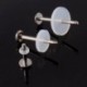 Fehér szín - 20 db Piercing gyógyító szilikon korongok Fix gyűrű a fülbevaló hátuljához Átlátszó lemezpárnák a