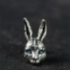 Fém szín: nyuszi fülbevaló - 1 db Ezüst színű Retro Cross Rogue Bunny Stud Fülbevaló Jelmez Fülbevaló Túlzott