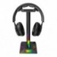Szín: B - RGB játék fejhallgató állvány Dupla USB portos RGB fejhallgató tartó Gamer headset asztali kijelző tartó