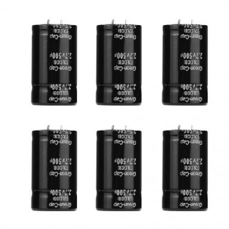 Szín: 6 DB - 1-6 DB 2.7v 500f elektrolit kondenzátor Farad kondenzátor elektronikus fém alkatrészek autók áramköreihez
