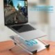 Laptop hűtőpad 4 ventilátorral Alumínium összecsukható Loptop támogatás Állítható Gaming RGB Laptop Hűtő Notebook