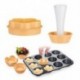 Tészta tészta torta héj forma konyhai süti kivágó készlet cupcake muffin sült torta héj forma műanyag mini