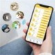 Fekete szín - Tuya Mini Smart Tag GPS elvesztésgátló riasztó vezeték nélküli Bluetooth nyomkövető kétirányú telefon